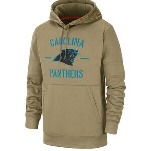Nike Carolina Panthers Hoodie Mens Small Beige DriFit NFL
